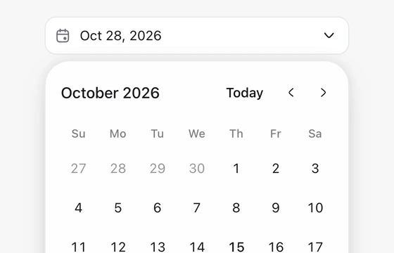 Date & Time Picker in the FLEX Fields playground