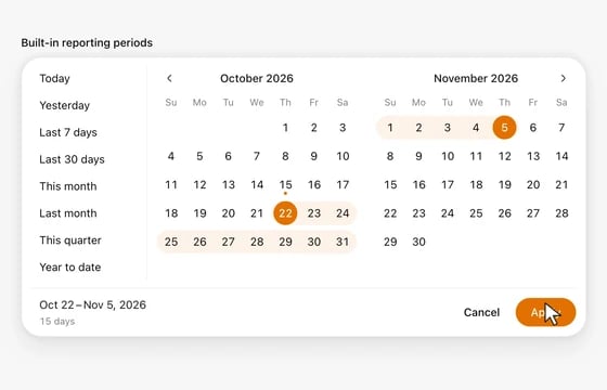 Date Range in the FLEX Fields playground