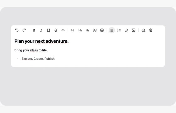 Rich Editor in the FLEX Fields playground
