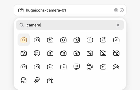 Icon Picker in the FLEX Fields playground