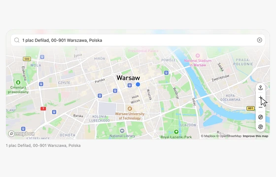 Map Picker in the FLEX Fields playground