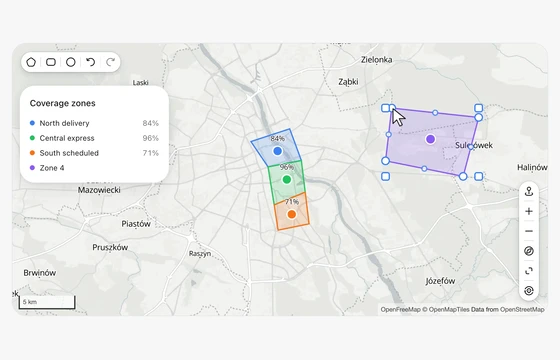 Map Zones in the FLEX Fields playground