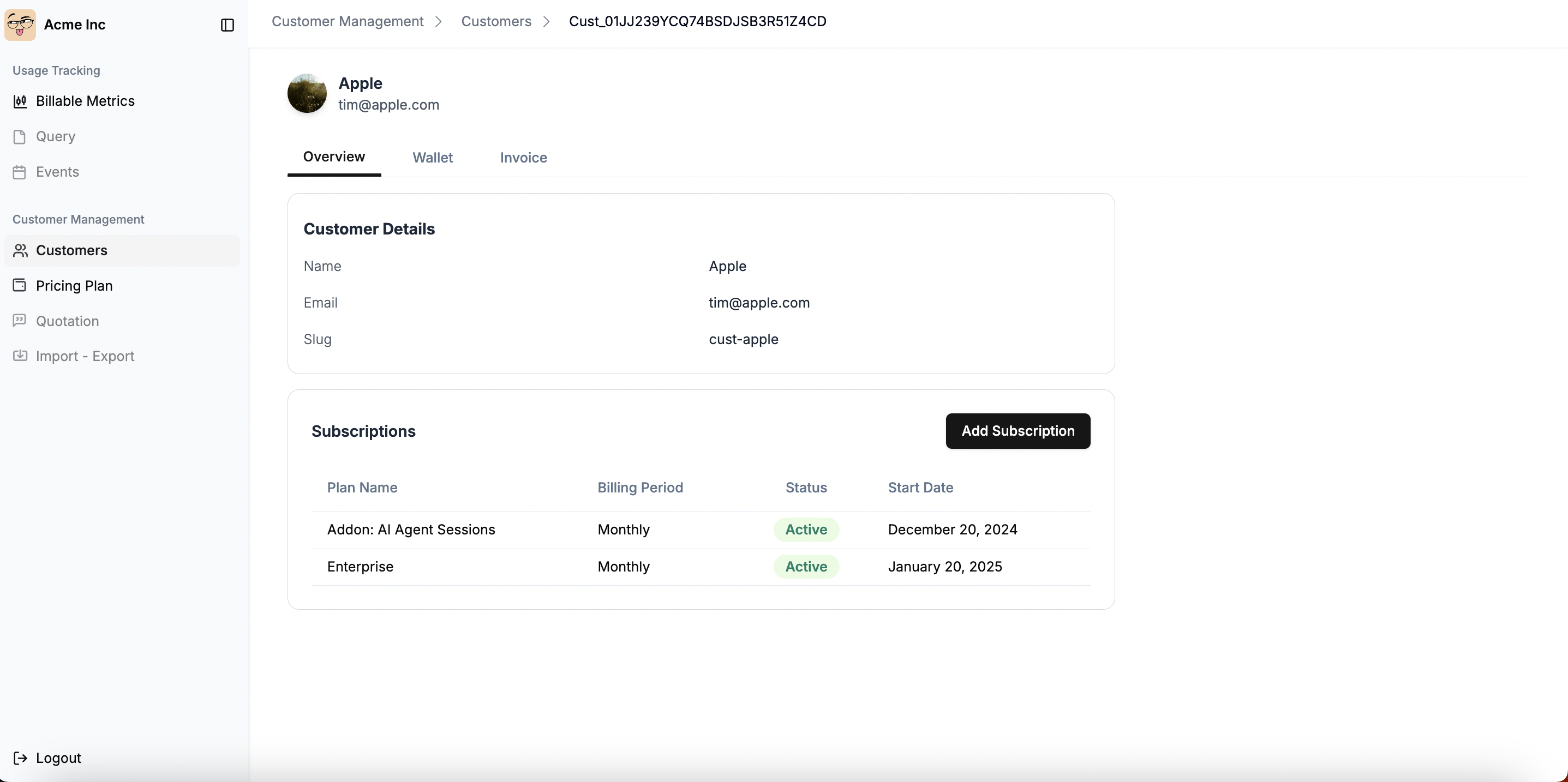 Subscription Created
