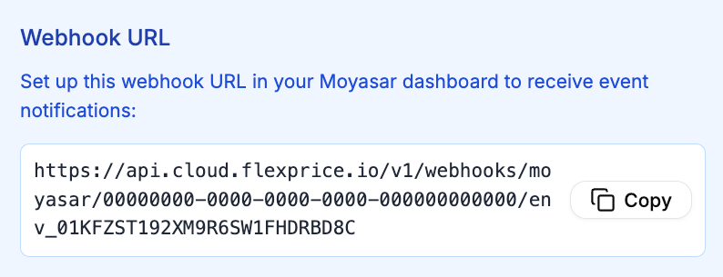 Moyasar Connection Setup