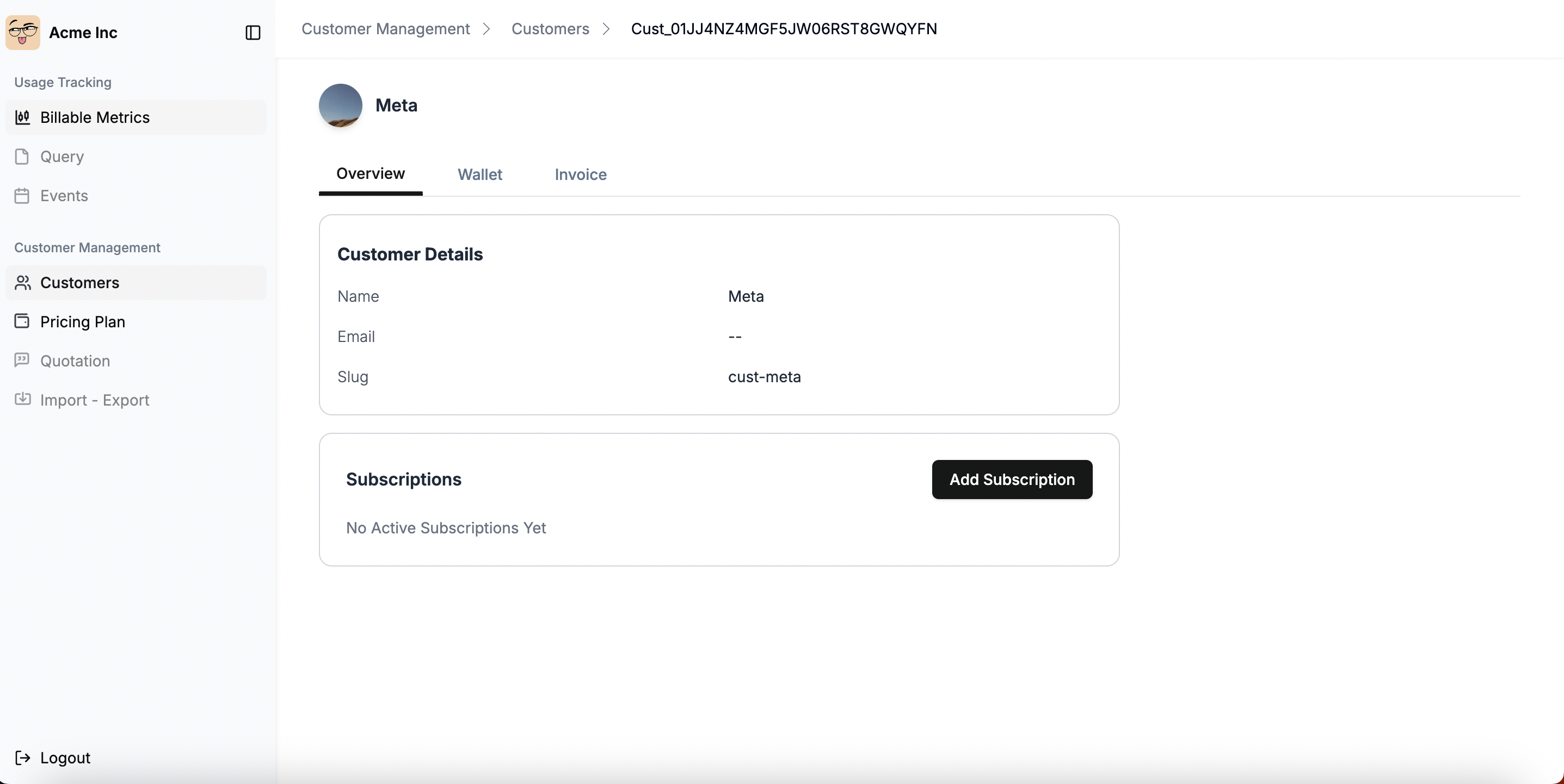 Select Customer