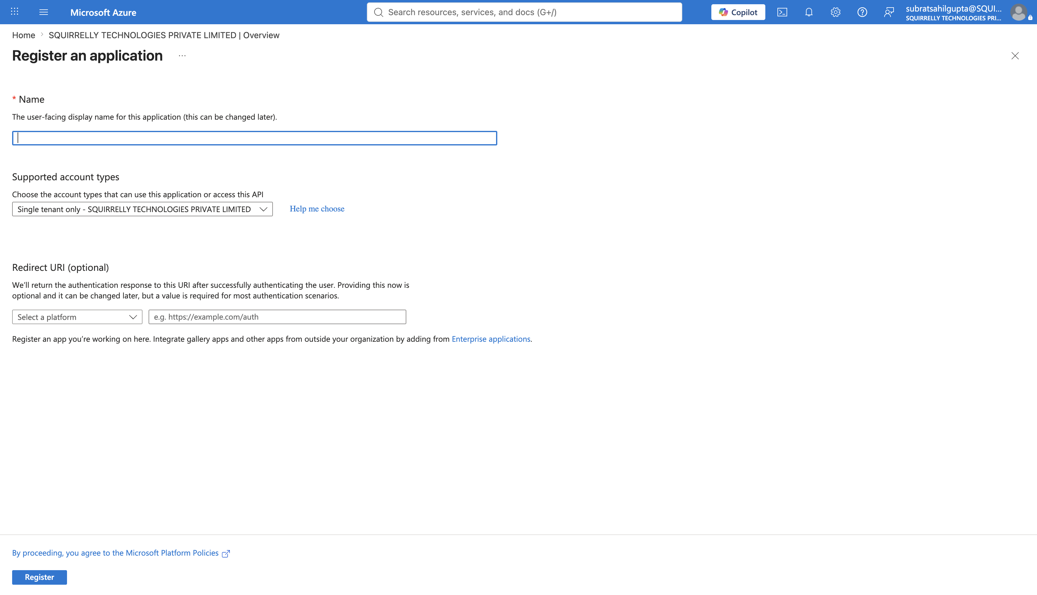 Register an application in Microsoft Entra ID