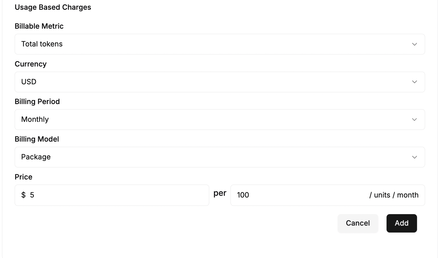 Package Pricing