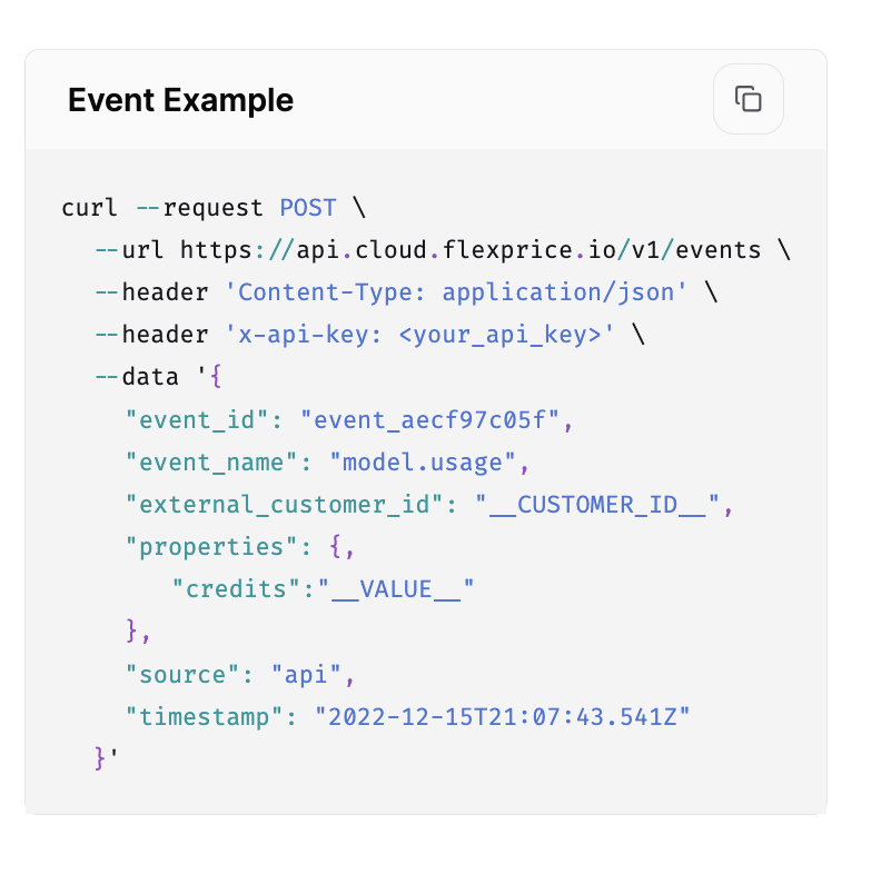 cURL Event Ingestion Example