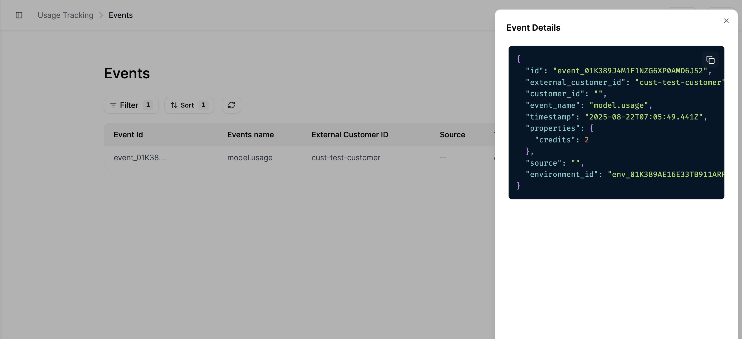 Events Dashboard