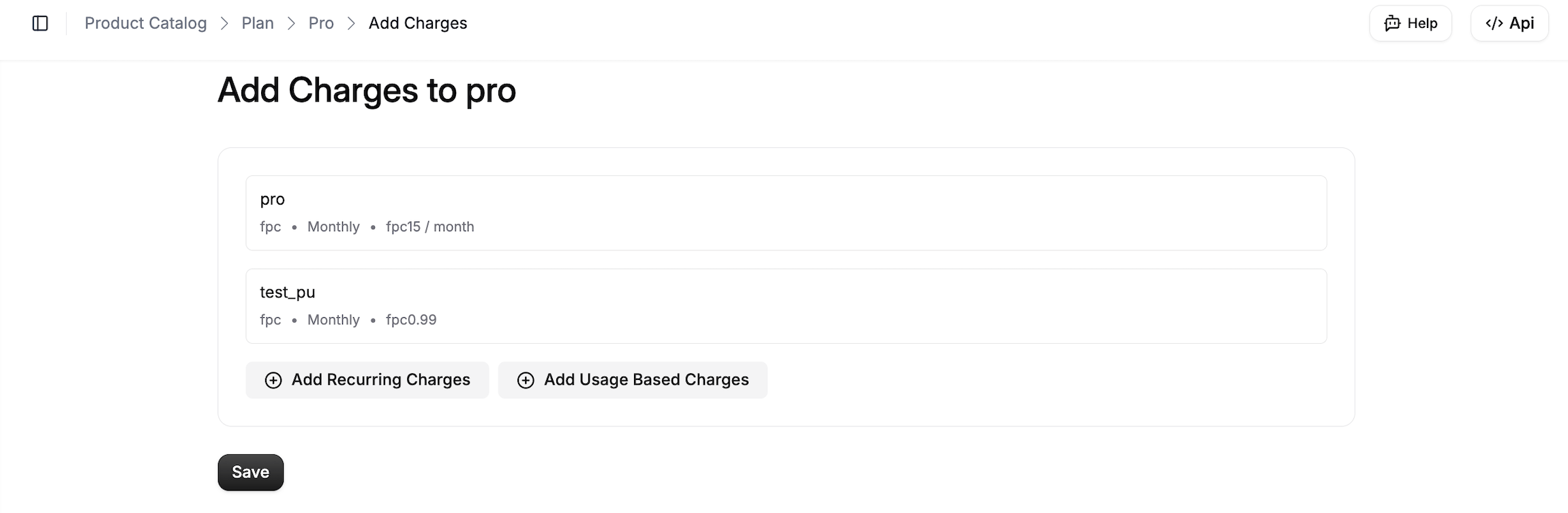 Add Recurring and Usage Based charges