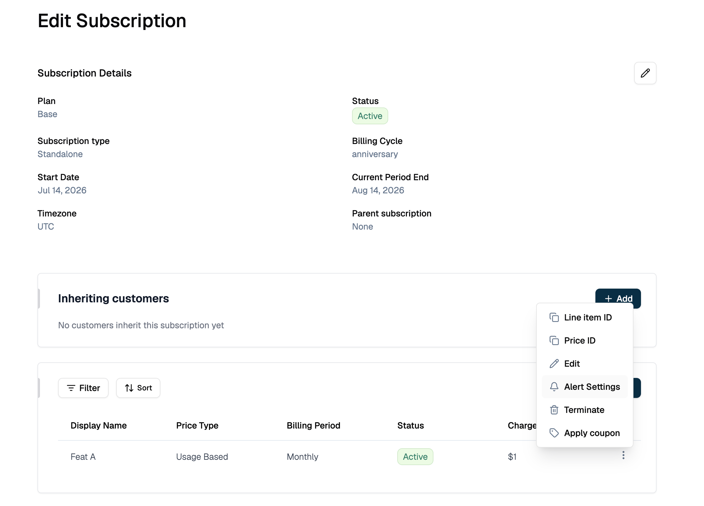 Open Alert Settings