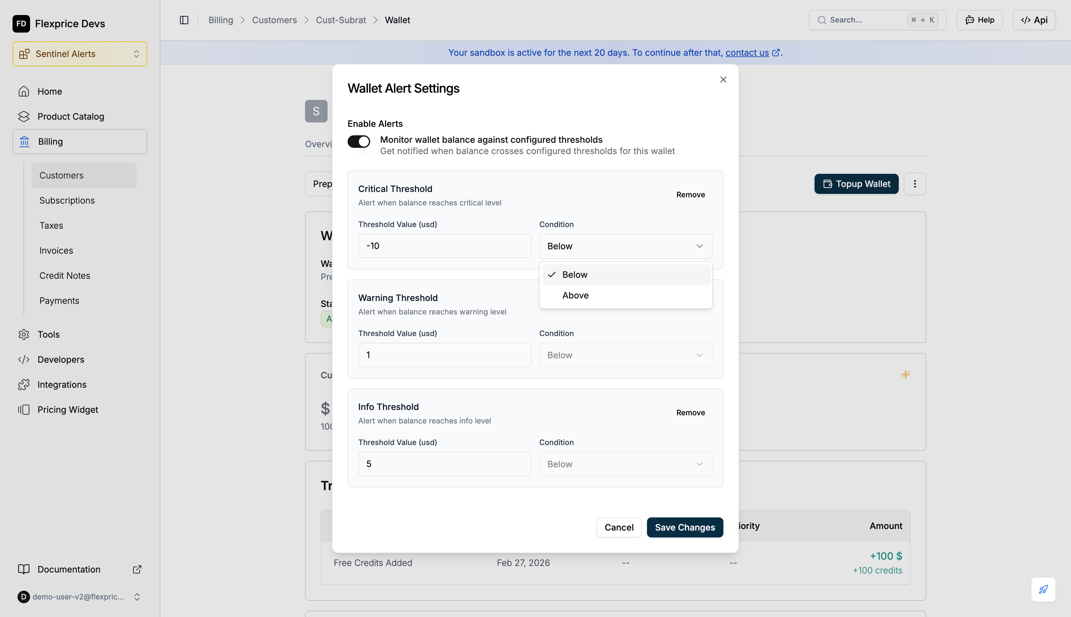 Configure Alert Settings
