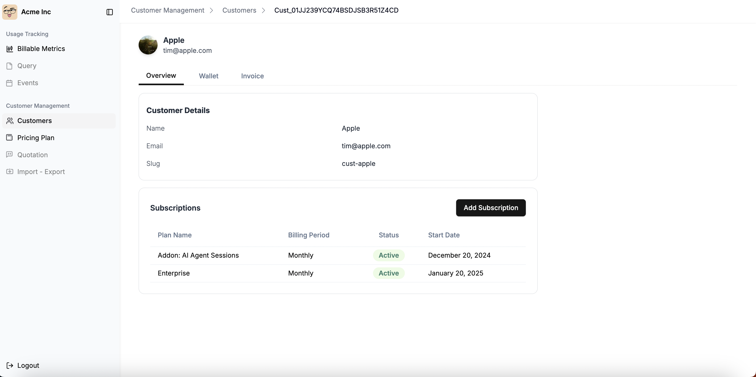 Subscription Created