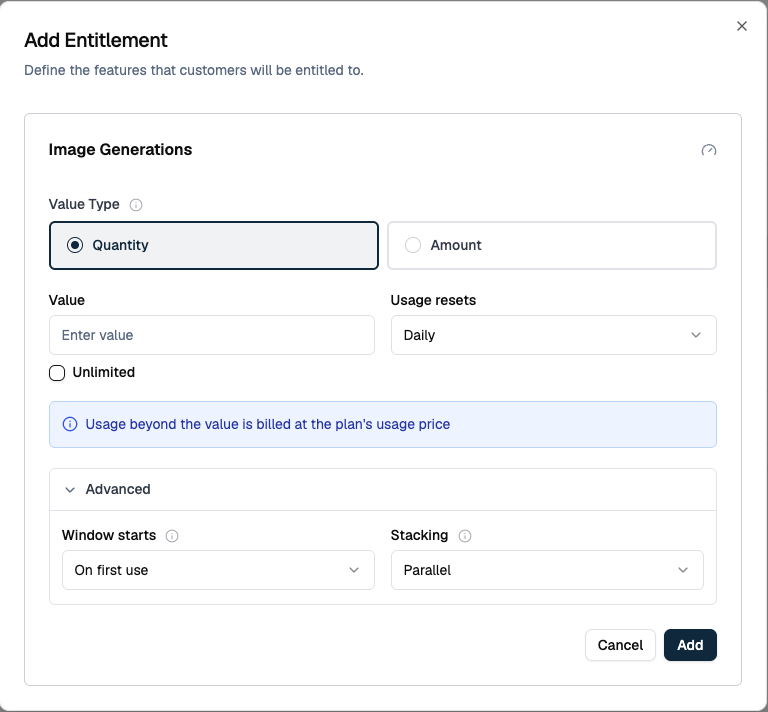 Configure an entitlement grant