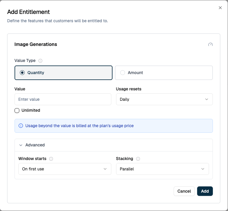 Configure an entitlement grant