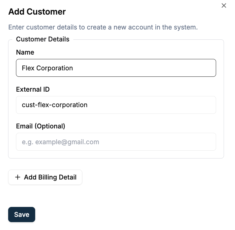 Create Customer in Flexprice