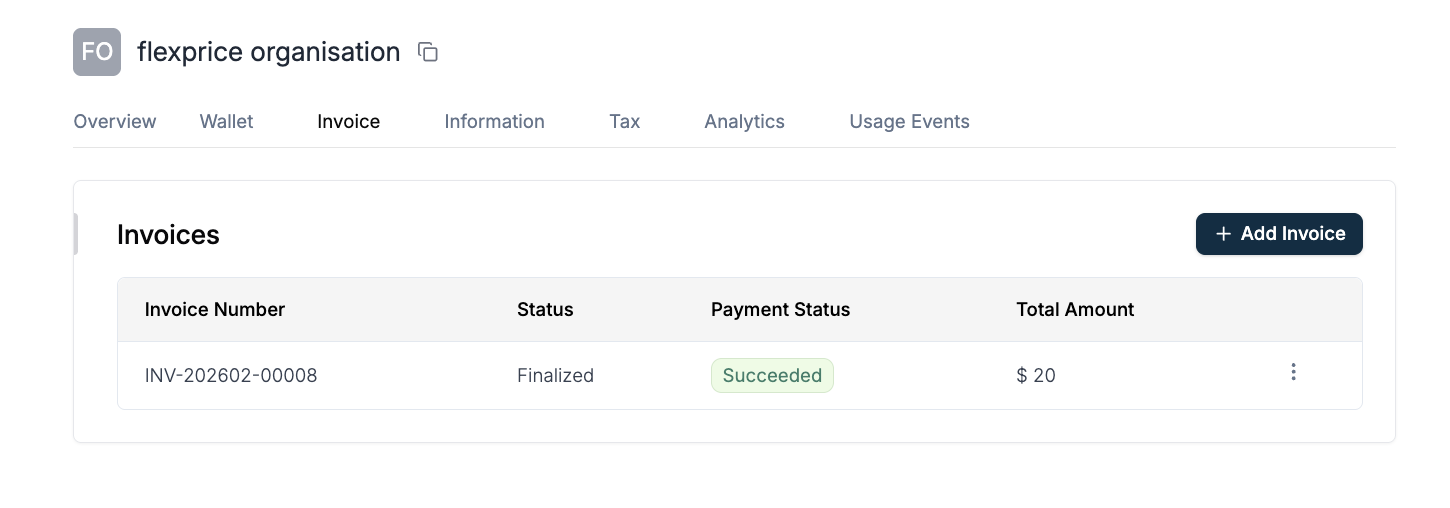 Subscription Invoice