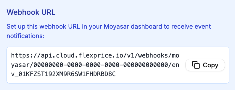 Moyasar Connection Setup