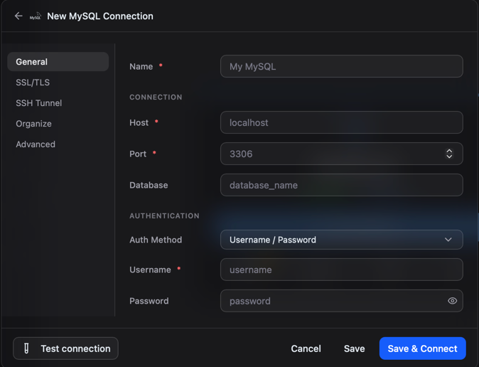 MySQL form