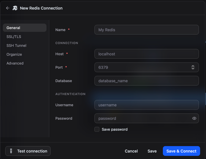 Redis form