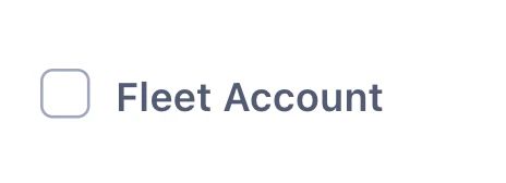Fleet Account option on a customer profile