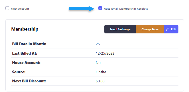 Auto Email Membership Receipts - FlexWash Docs