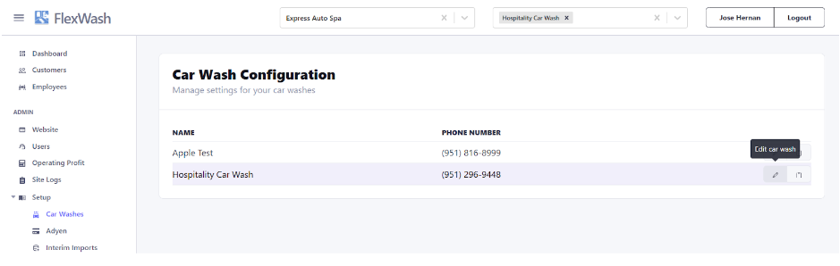 Edit Carwash