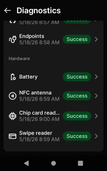 All hardware tests passing