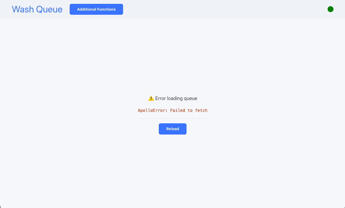 Error loading queue