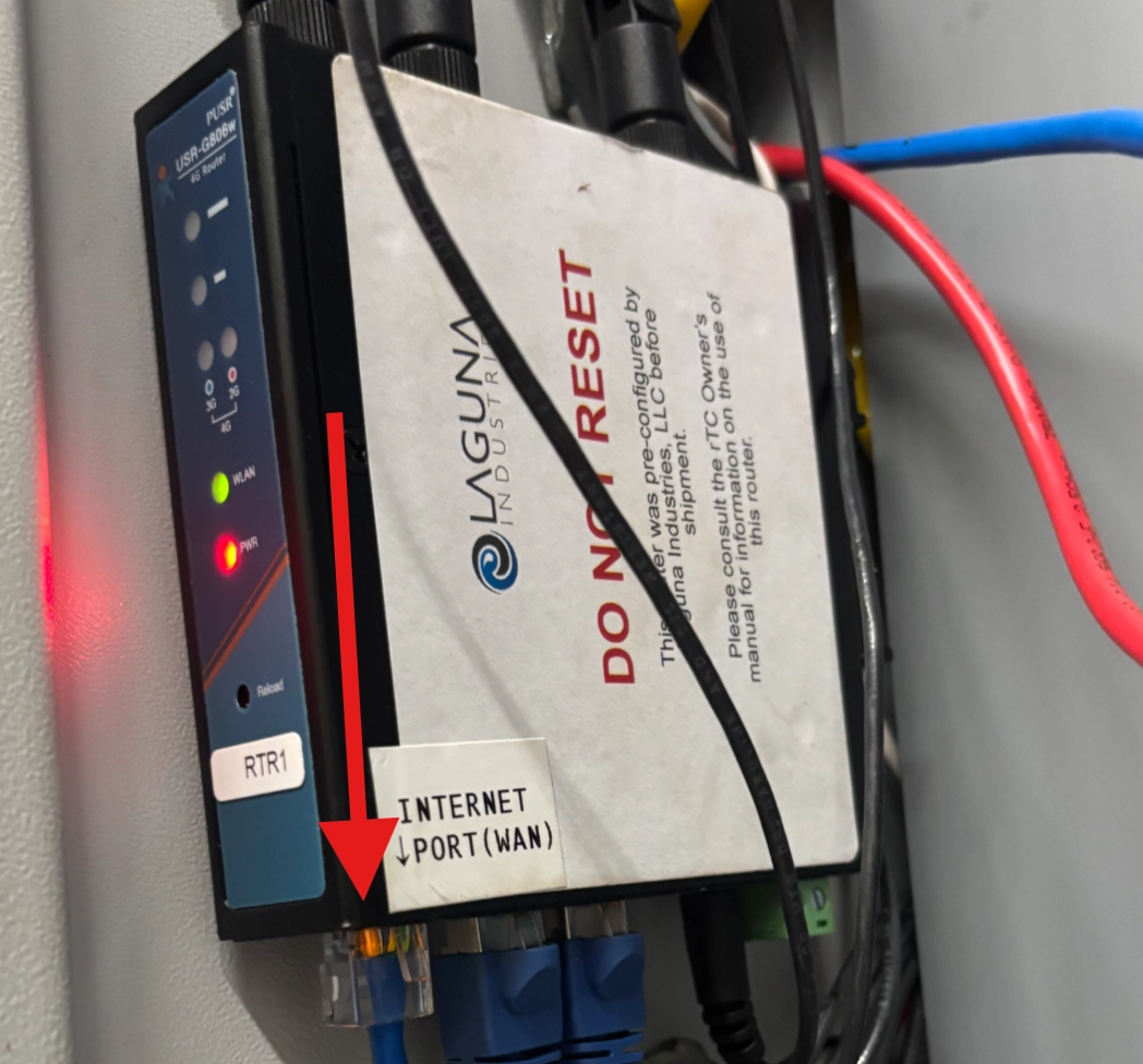 WAN port on the Laguna router