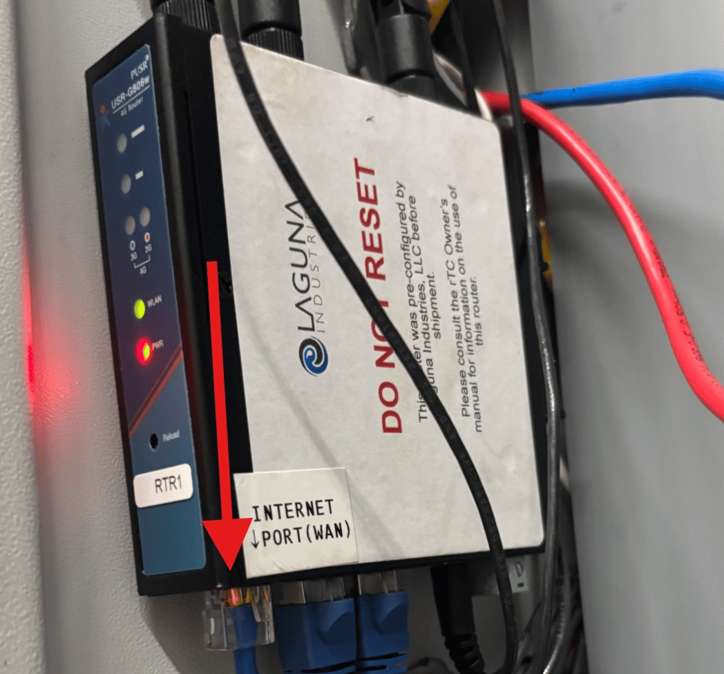 WAN port on the Laguna router