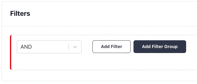 Filters groups in the UI
