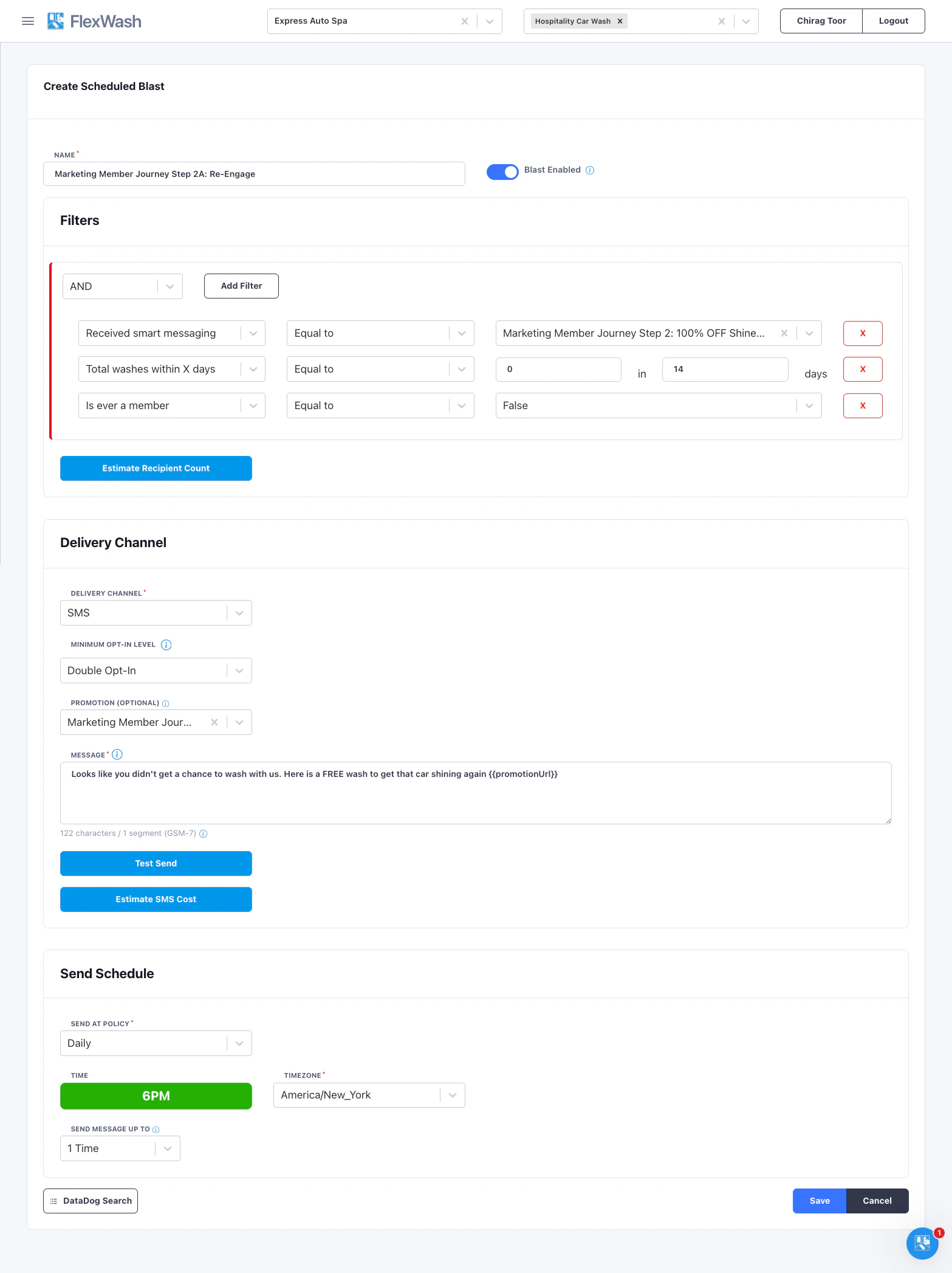 Step 2A filter configuration