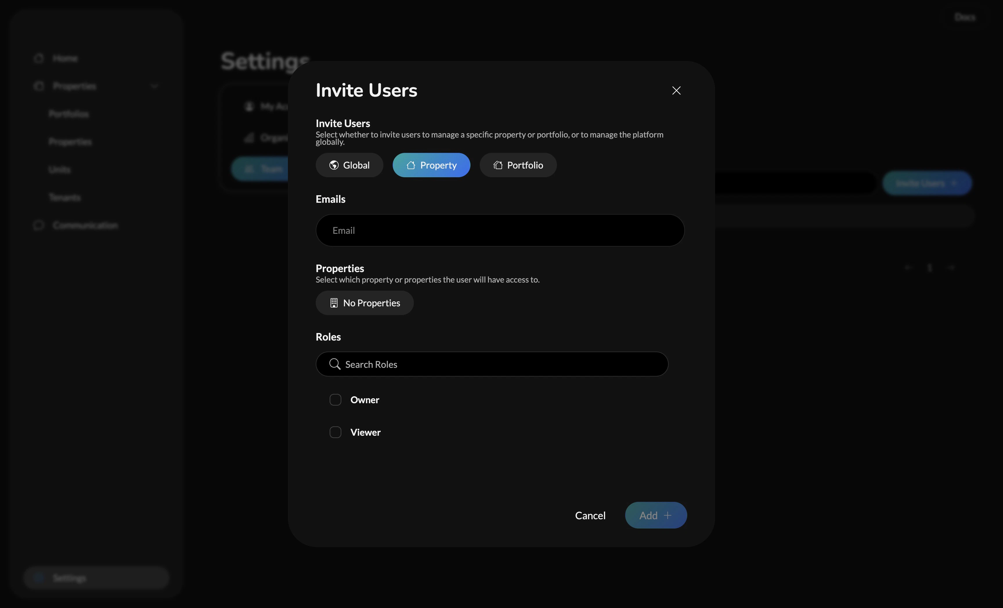 Settings Team Users Invite Resource