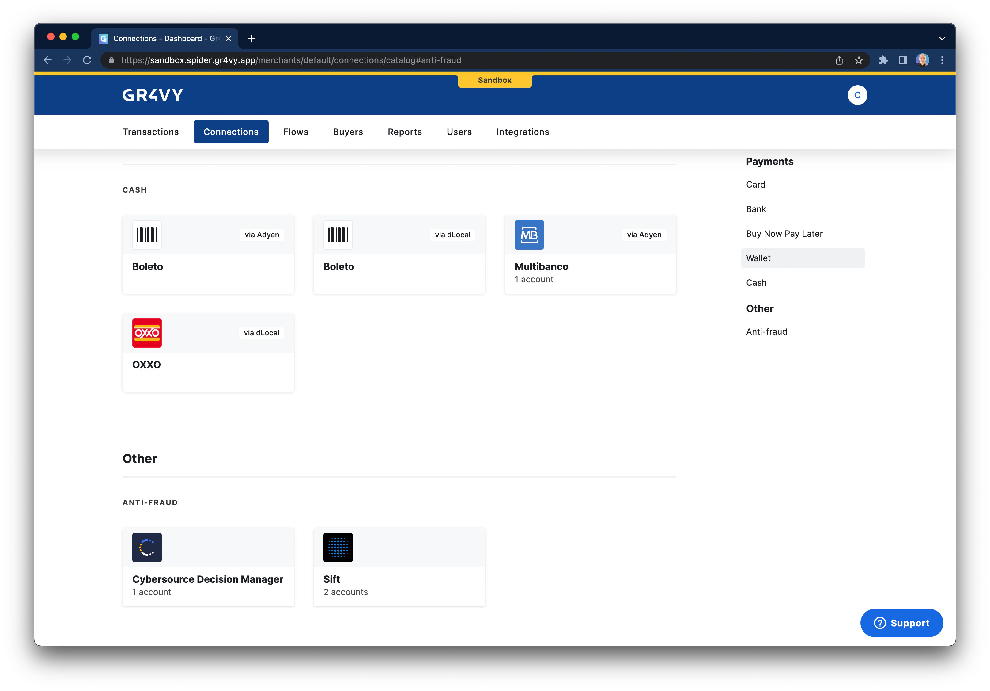 Anti-fraud connections