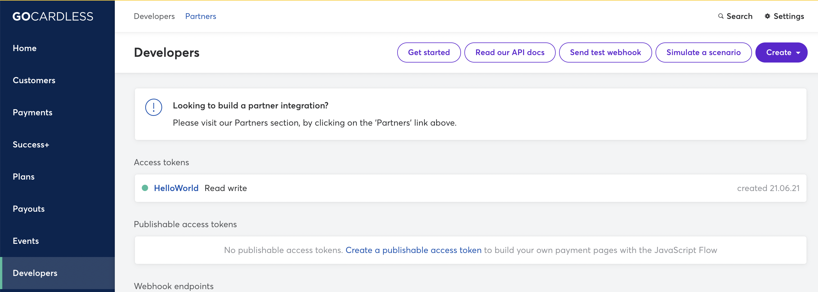 GoCardless Access Token