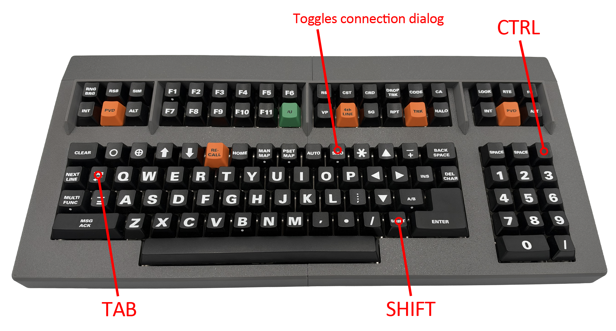 ERAM Keyboard shortcut keys
