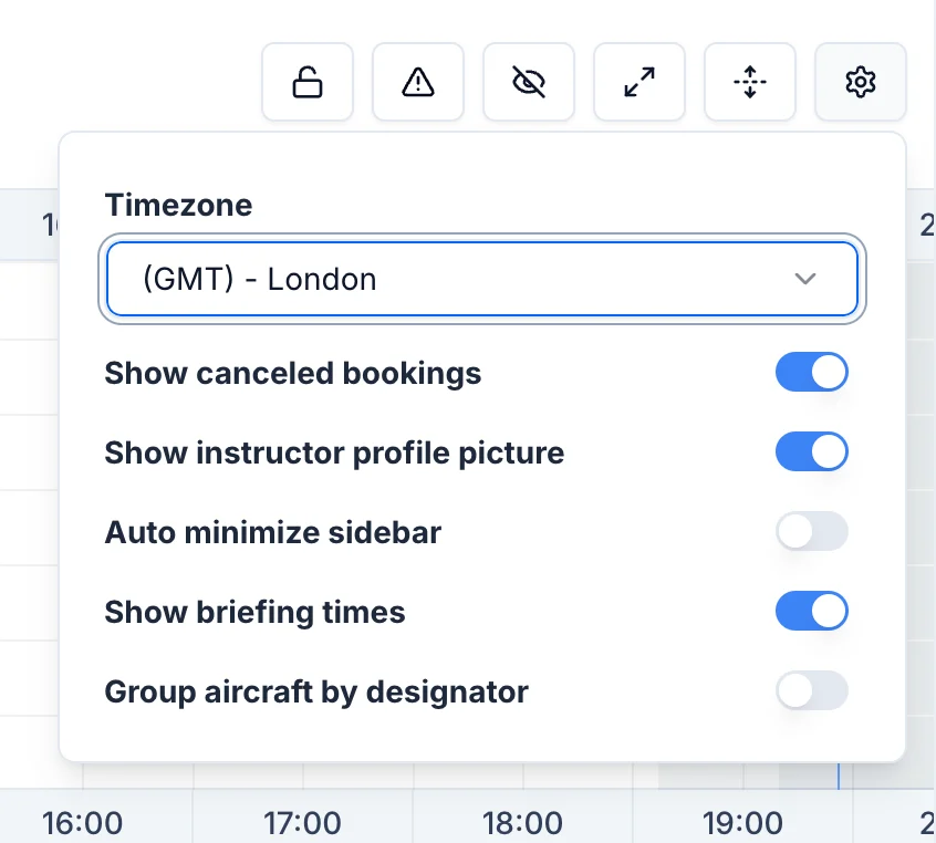 Timetable Settings