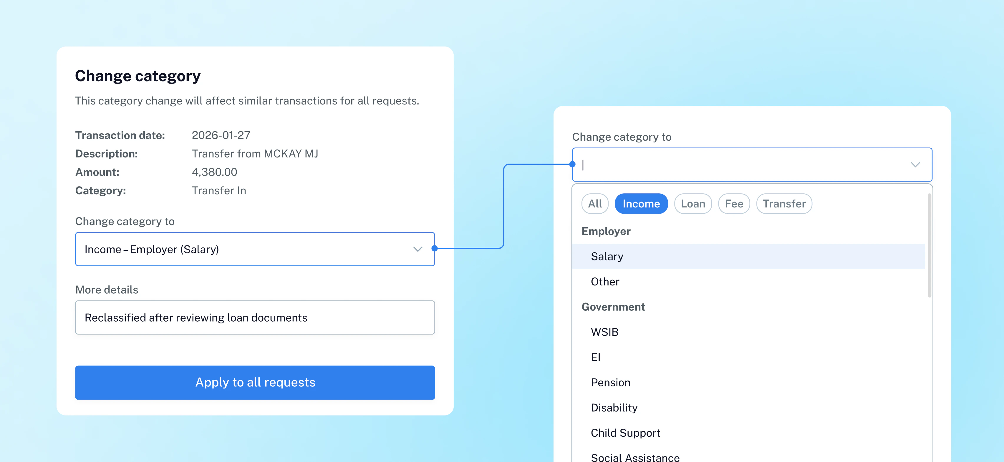 smart transaction categorization