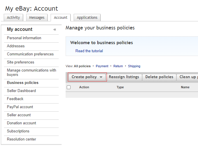 Create Business Policies