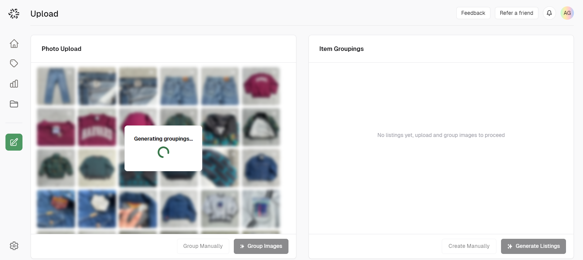 Generating groupings