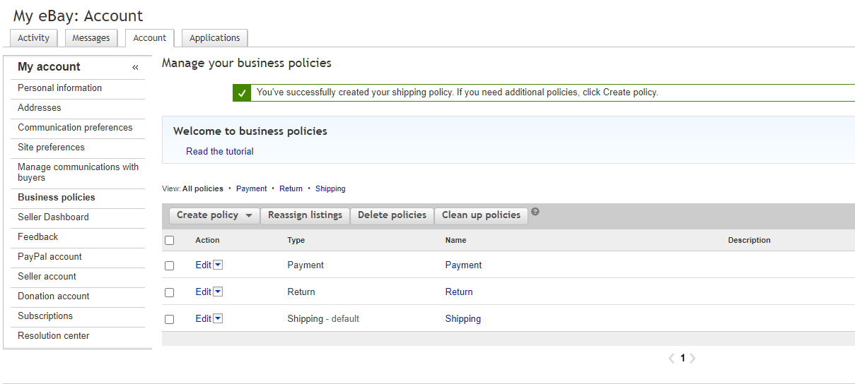 Create Business Policies