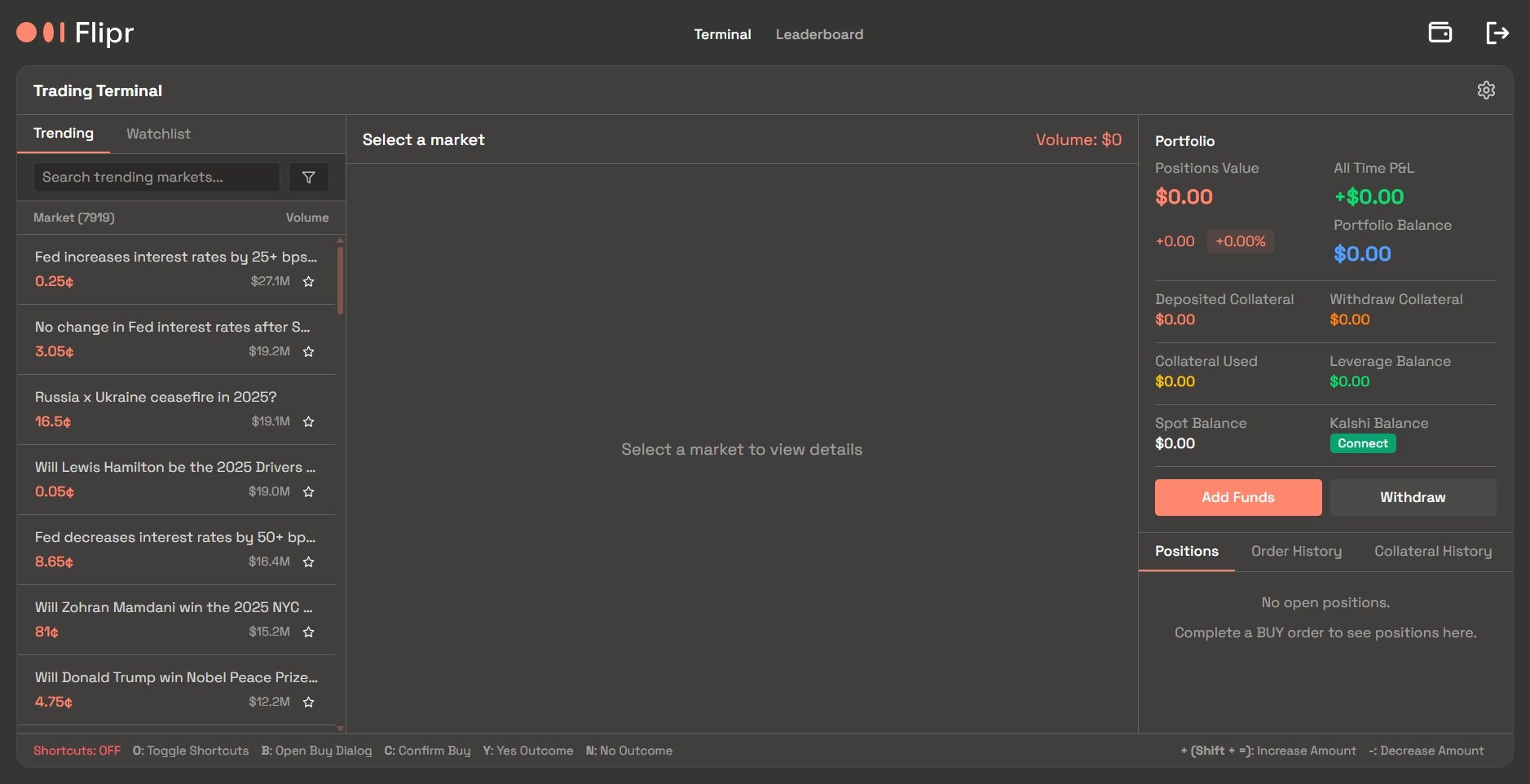 Flipr Trading Terminal