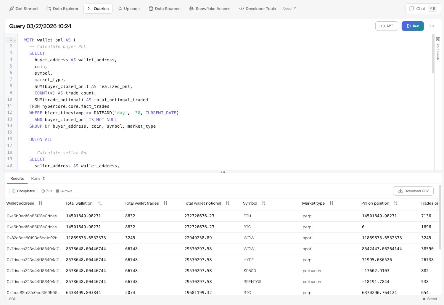 Persistent chat assistant in the query editor