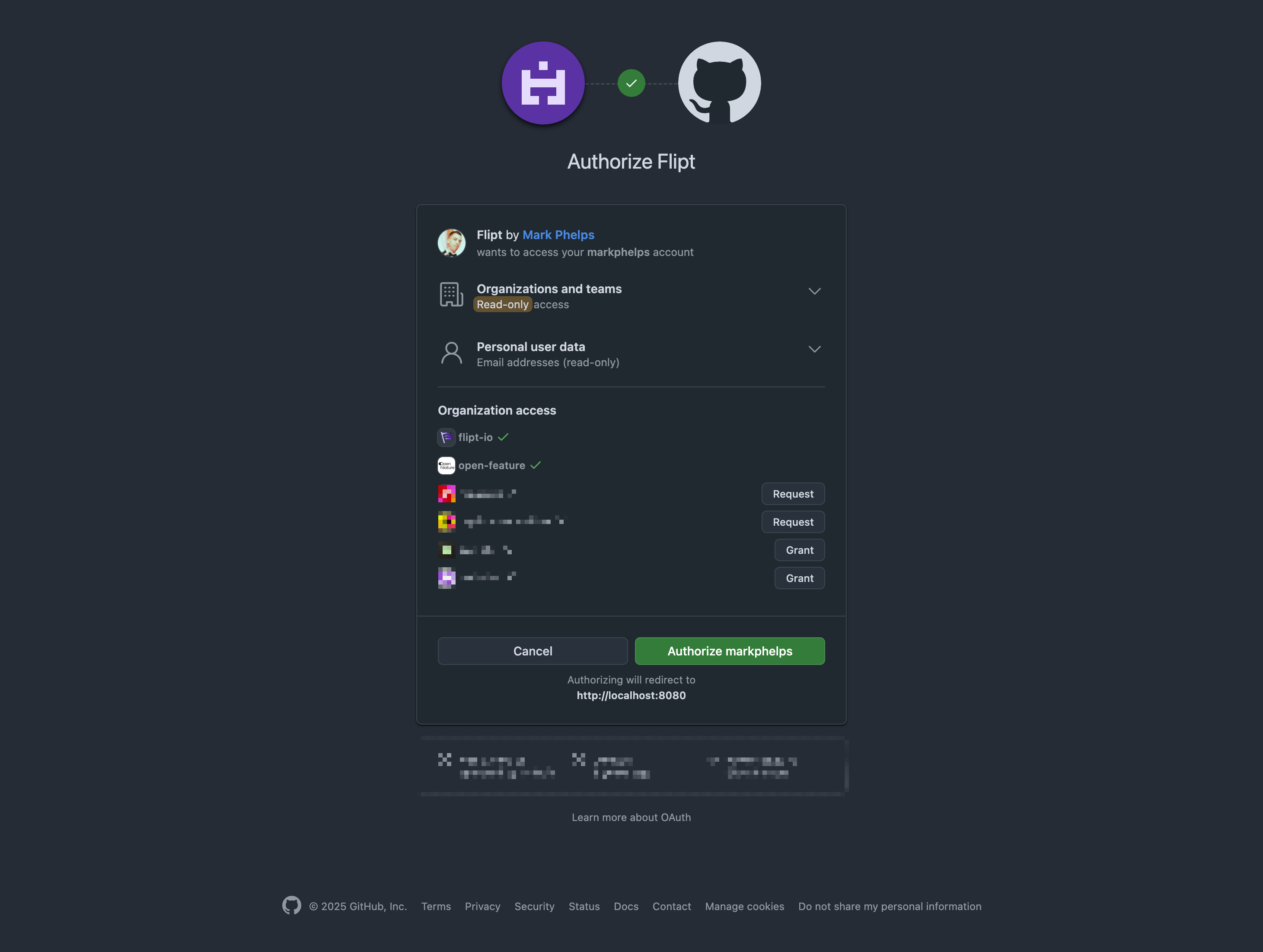 GitHub Organization OAuth Permissions