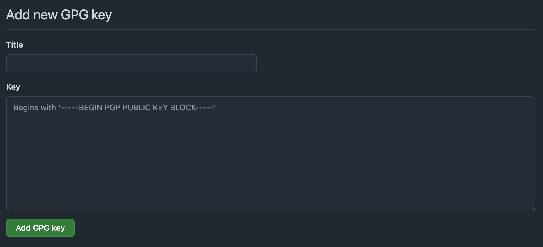 GitHub GPG Key Setup