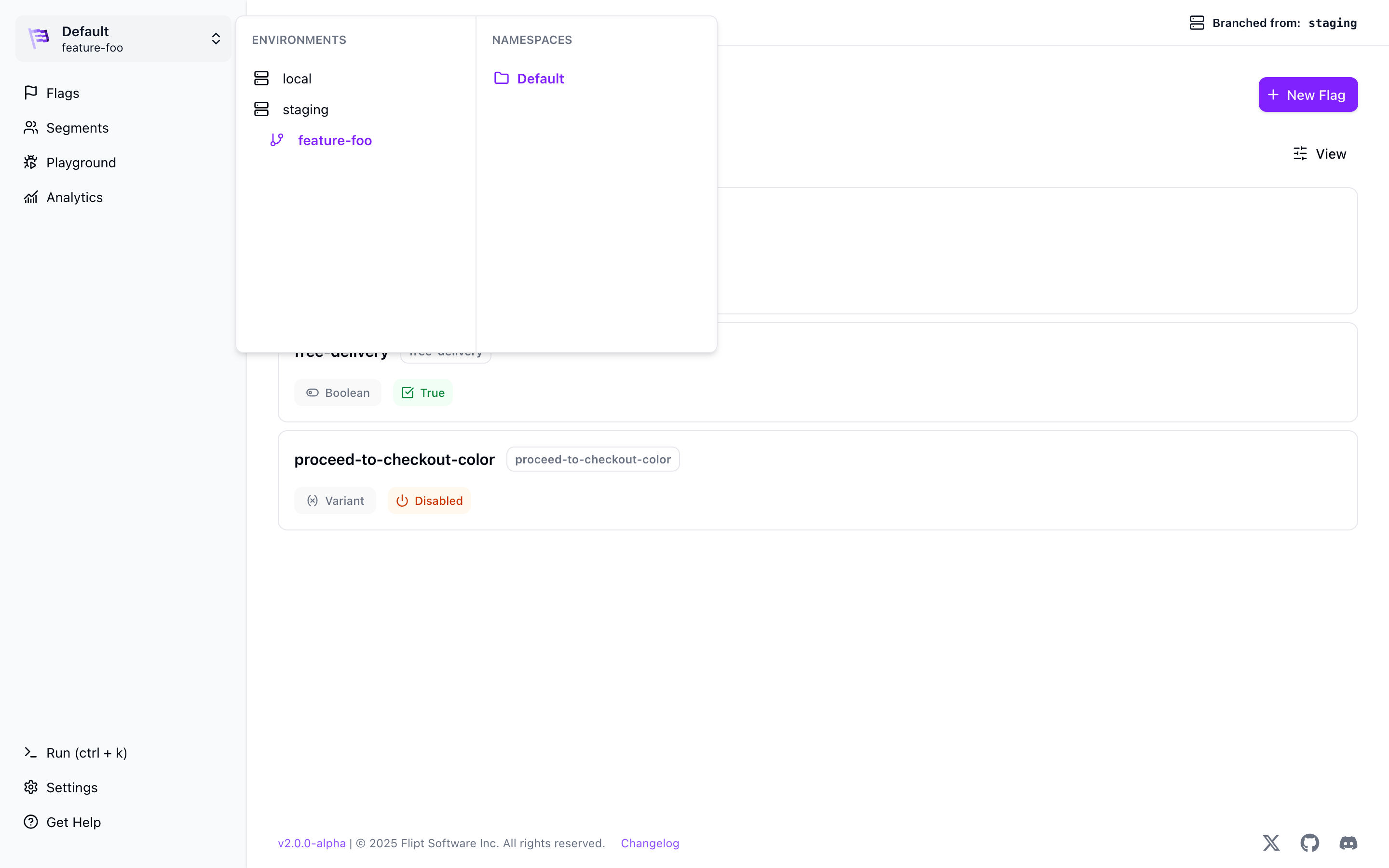 Environment Selector