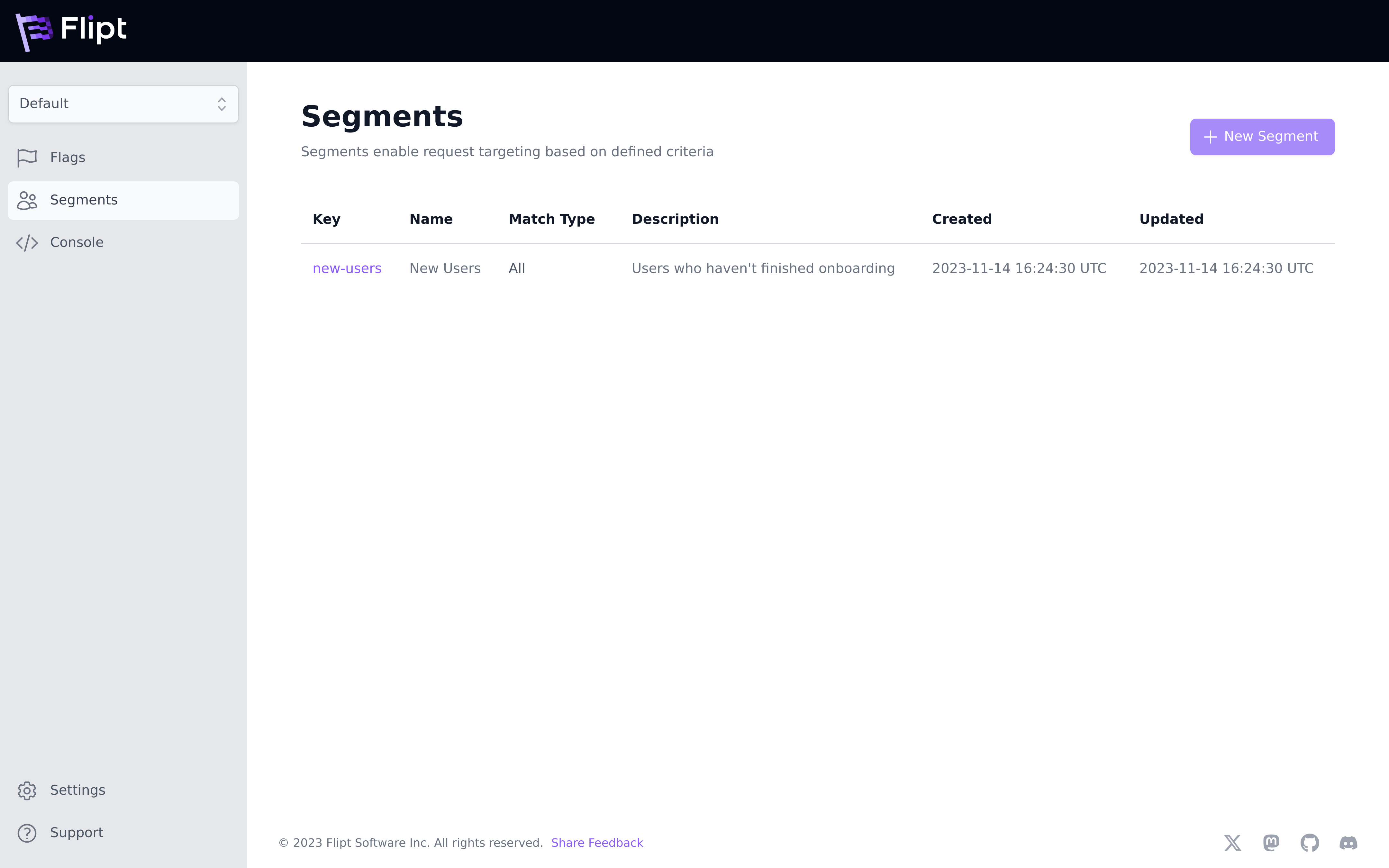 Segments Example