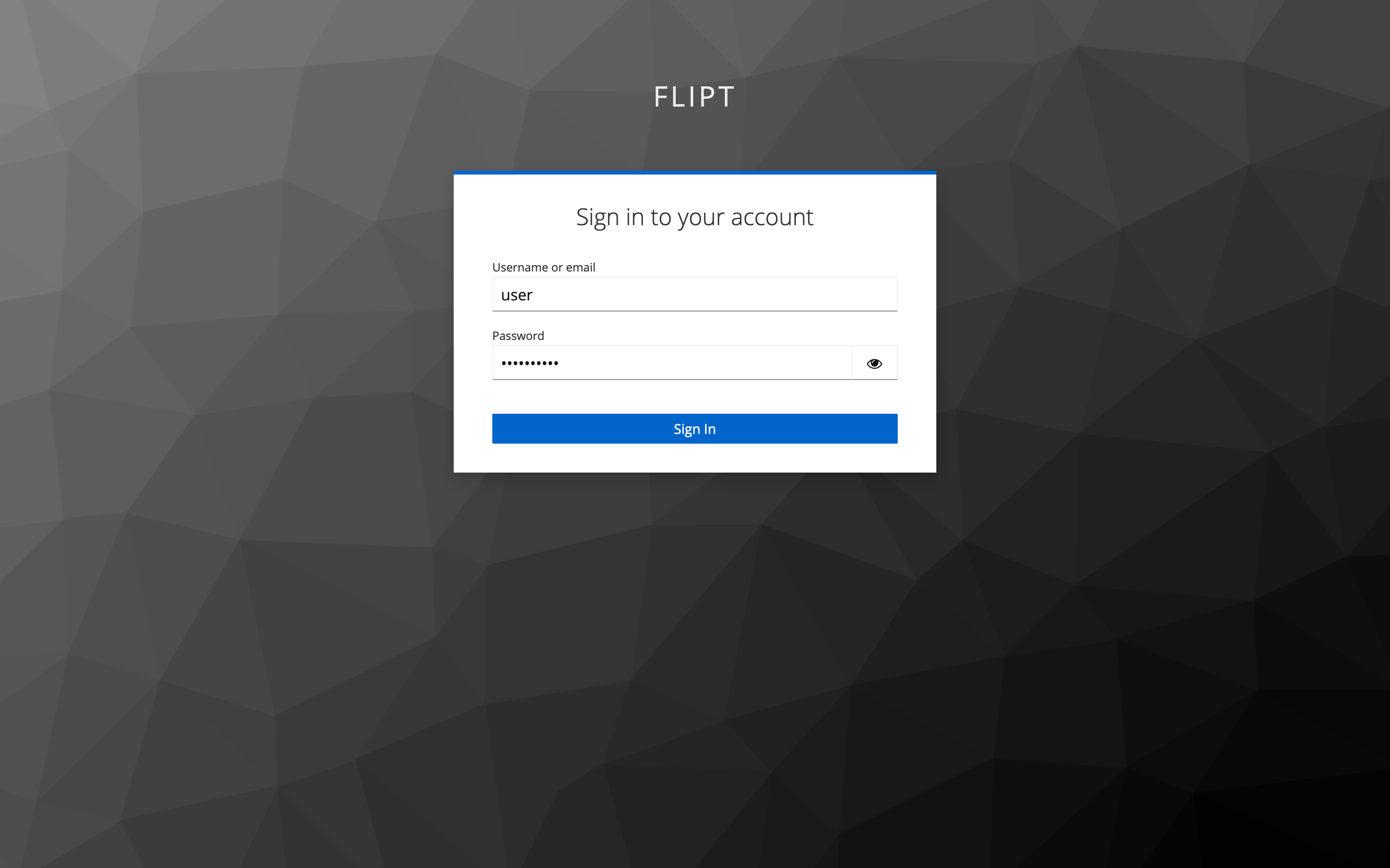 Keycloak login screen