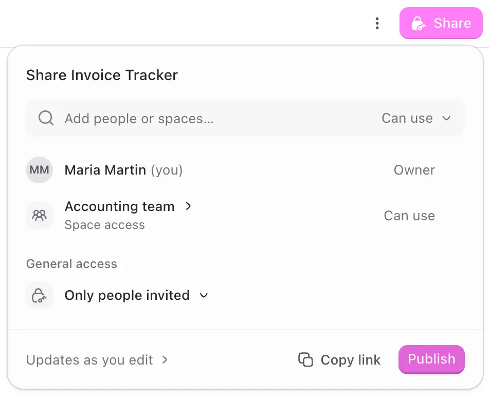 publish action and setting permissions on the app before publishing